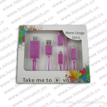 USB Micro 11 Pin HDMI Mhl Adapter Cable for Samsung S3, S4, Note2, S5